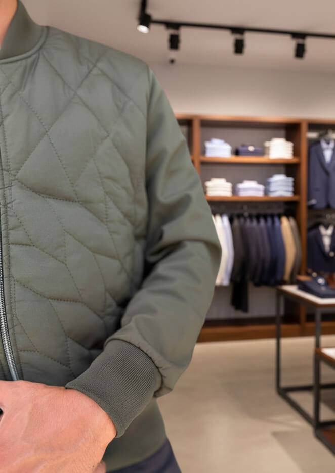 Ette Vertex Quilted Bomber