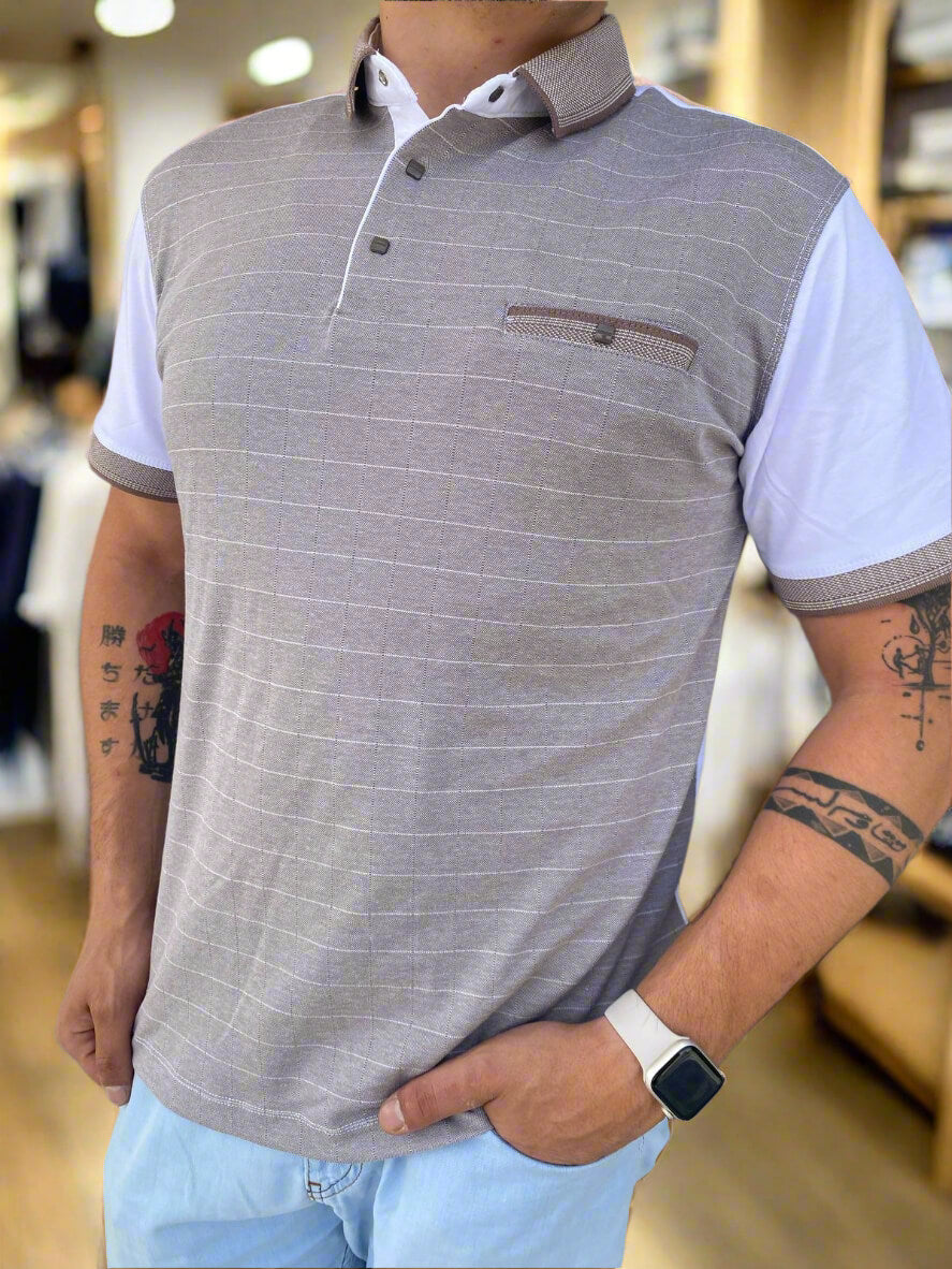 Konko Striped Polo T-shirt