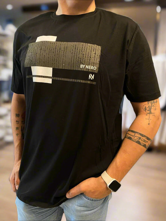 Regular Fit Rounded Neck T-Shirt (Nero)