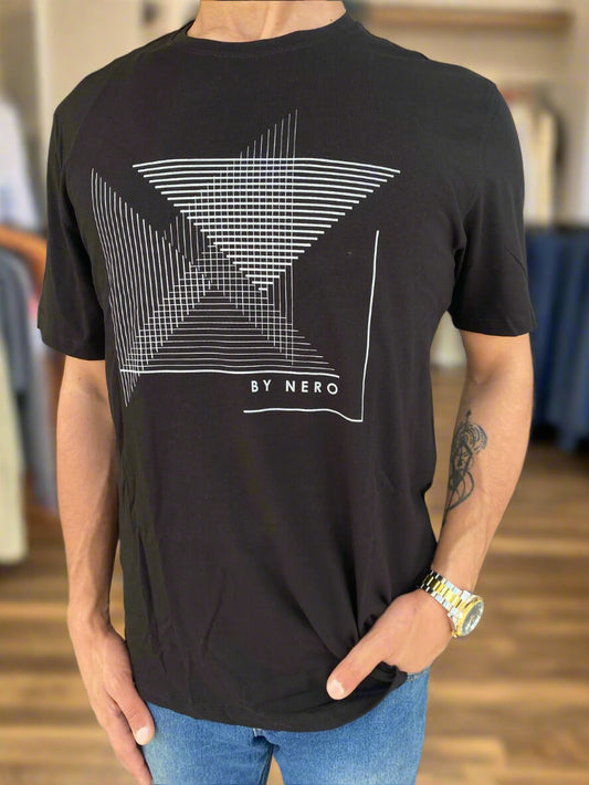 Regular Fit Rounded Neck T-Shirt (Nero)