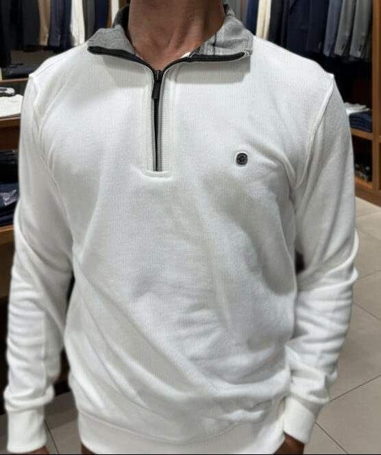 Ribbed Half-Zip Sweatshirt (Ette)