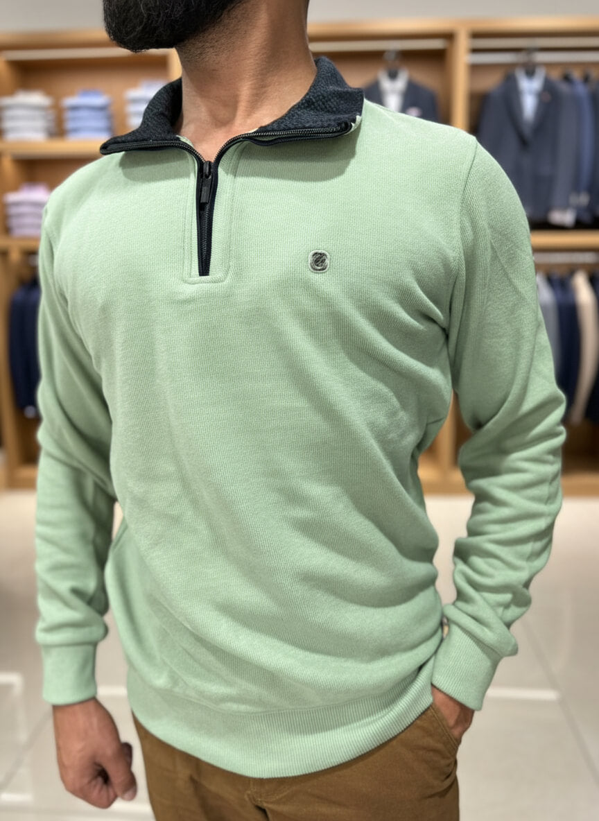 Ribbed Half-Zip Sweatshirt (Ette)